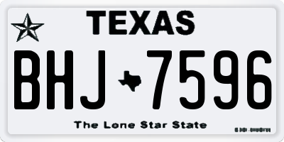 TX license plate BHJ7596
