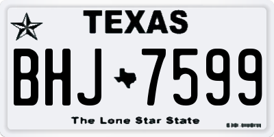 TX license plate BHJ7599