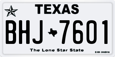 TX license plate BHJ7601