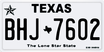 TX license plate BHJ7602