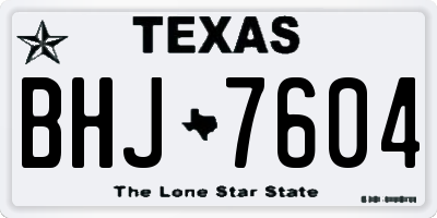 TX license plate BHJ7604
