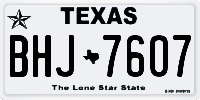 TX license plate BHJ7607