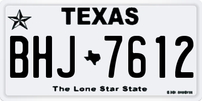 TX license plate BHJ7612
