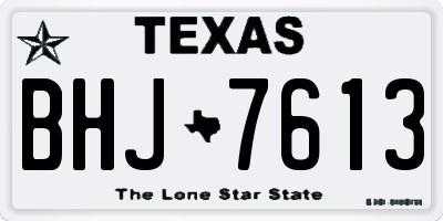 TX license plate BHJ7613
