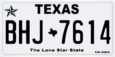 TX license plate BHJ7614