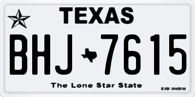 TX license plate BHJ7615