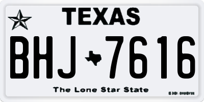 TX license plate BHJ7616