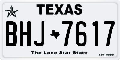 TX license plate BHJ7617