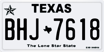 TX license plate BHJ7618