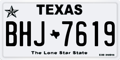 TX license plate BHJ7619