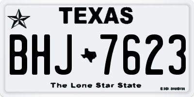 TX license plate BHJ7623