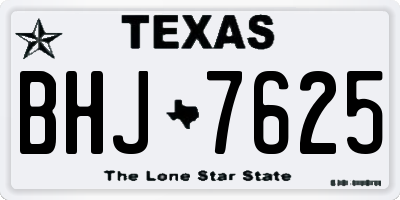TX license plate BHJ7625