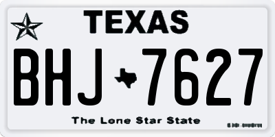 TX license plate BHJ7627