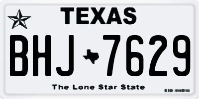 TX license plate BHJ7629