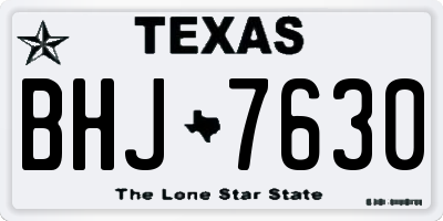 TX license plate BHJ7630
