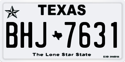 TX license plate BHJ7631