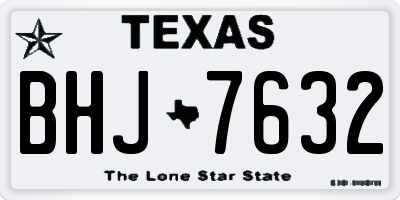 TX license plate BHJ7632