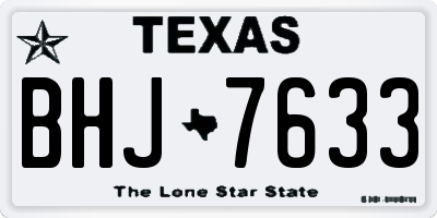 TX license plate BHJ7633