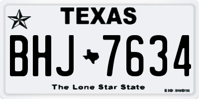 TX license plate BHJ7634