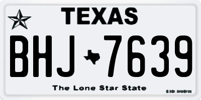 TX license plate BHJ7639