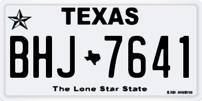 TX license plate BHJ7641