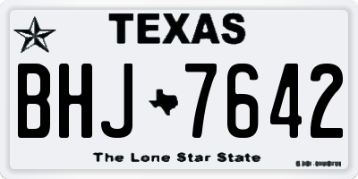 TX license plate BHJ7642