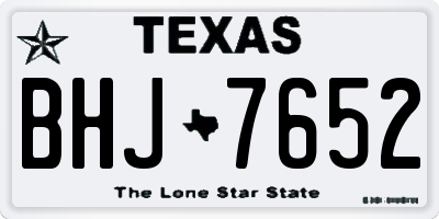 TX license plate BHJ7652