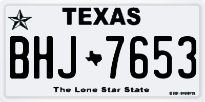 TX license plate BHJ7653