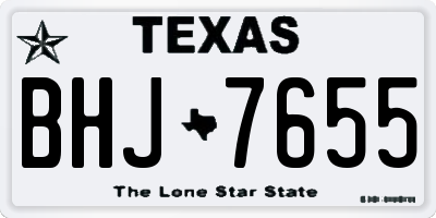 TX license plate BHJ7655