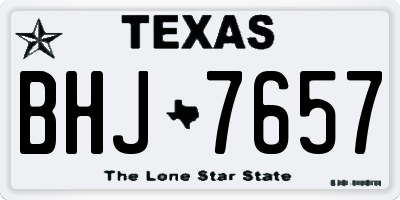 TX license plate BHJ7657