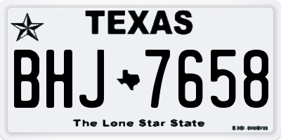 TX license plate BHJ7658