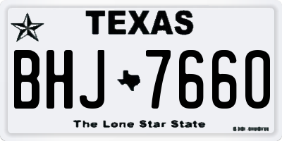 TX license plate BHJ7660