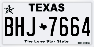 TX license plate BHJ7664