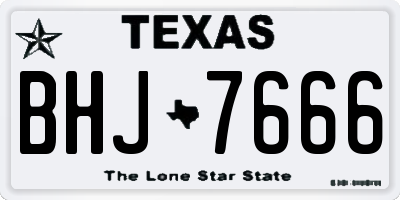 TX license plate BHJ7666