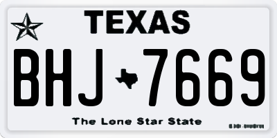 TX license plate BHJ7669