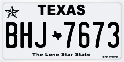 TX license plate BHJ7673