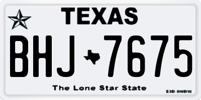 TX license plate BHJ7675