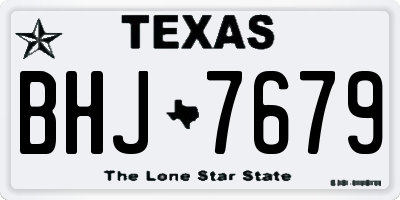 TX license plate BHJ7679