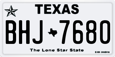 TX license plate BHJ7680