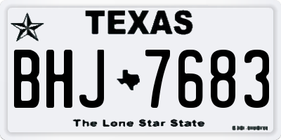 TX license plate BHJ7683