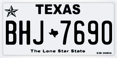 TX license plate BHJ7690