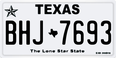 TX license plate BHJ7693