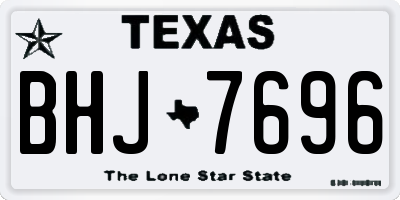 TX license plate BHJ7696