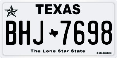 TX license plate BHJ7698