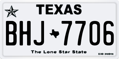 TX license plate BHJ7706