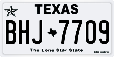 TX license plate BHJ7709