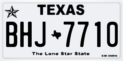 TX license plate BHJ7710