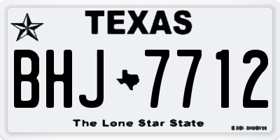 TX license plate BHJ7712