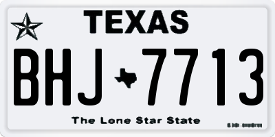 TX license plate BHJ7713