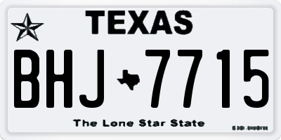 TX license plate BHJ7715